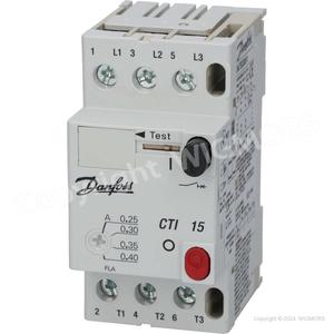 Disyuntores con accionamiento rotativo Danfoss CTI 15 0,09kW 0,25-0,4 A 047B30 - Product Image 1