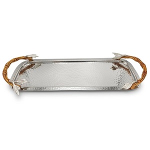 Bandeja de servicio con acabado brillante de diseño y aspecto de Venta caliente con asas de metal Bandeja decorativa para servir alimentos para Cocina - Product Image 3