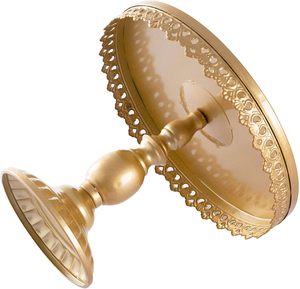 Merveilleux Design Forme Ronde Plaqué Or Gâteau et Dessert Stand Deluxe Qualité Grande Taille Support à Pâtisserie en Métal - Product Image 3