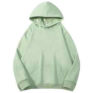 Suéter de algodón personalizado para hombre y mujer, Sudadera con capucha en blanco con patrón sólido, suministro a granel de fábrica para ropa informal de invierno - Product Image 4