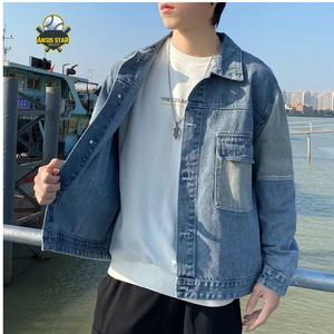 Chaquetas de Mezclilla 100% Algodón, Lavado Claro, Reversibles, Hechas a Medida, al por Mayor, Premium, para Hombre, Estilo Urbano, Casual, Ecológicas, Corte Regular - Product Image 3