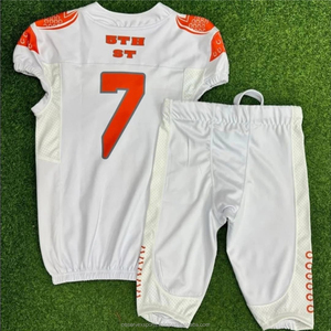 Uniformes de football américain personnalisables, respirants, à séchage rapide, antibactériens, à manches courtes, 100% polyester, taille plus - Product Image 2