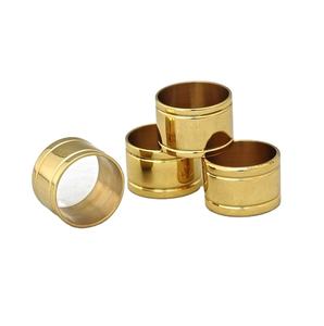 Rond de serviette en métal de style américain de forme ronde pour la décoration de la maison et de la vaisselle de mariage Porte-serviettes dorés - Product Image 1