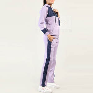 Logo personnalisé léger 100% coton de haute qualité femmes survêtements adultes réguliers hauts décontracté hiver Style solide motif rapide - Product Image 3