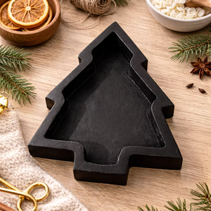 Cuenco de Madera de Mango Negro Antiguo, Hecho a Mano por Artesanos Indios, Personalizado para Rellenar con Cera, Decoración Navideña para el Hogar y Jardín - Product Image 2