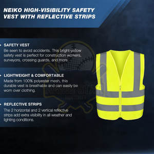 Chaleco de seguridad de diseño único hecho en Pakistán, chaleco de seguridad Protector con logotipo personalizado, chaleco de seguridad de gran oferta - Product Image 2