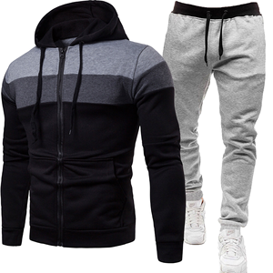 Conjunto Deportivo de 2 Piezas para Hombre al por Mayor, con Capucha y Cremallera Completa, para Correr y Hacer Ejercicio, con Logotipo Personalizado, Tallas Grandes - Product Image 4