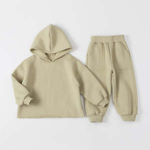 Conjunto Deportivo de Algodón Cálido con Capucha para Bebés, Traje Deportivo Transpirable para Primavera y Otoño, Conjuntos Deportivos para Niños Pequeños - Product Image 3