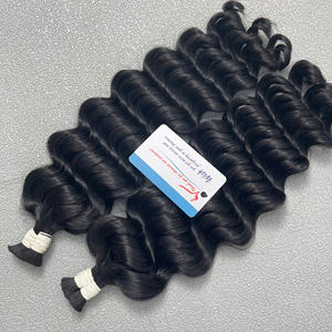 Extensiones de cabello humano virgen a granel de grado premium 100% Extensiones de cabello vietnamita Fábrica de cabello a granel de onda profunda Precio al por mayor - Product Image 3