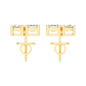 AIER-1026 Classic Sparkling Diamond Boucles d'oreilles pour les femmes pour en or jaune platine ou or blanc et or rose - Product Image 4