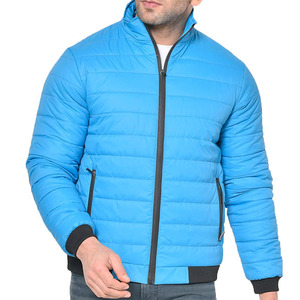 Ventes chaudes, veste matelassée à col montant et fermeture éclair, design personnalisé avec logo imprimé, mode d'hiver pour hommes - Product Image 1