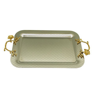 Bandeja de Servicio de Acero Inoxidable de la Mejor Calidad con Asa Decorativa de Pájaro, Perfecta para Decoración del Hogar y Bandeja de Servicio de Cocina en Oferta - Product Image 6