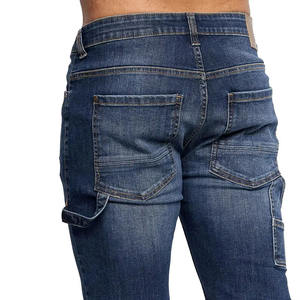 Pantalones cortos de mezclilla para hombre con logotipo personalizado de alta calidad, corte regular, ropa de calle de verano lavada ligera, pantalones vaqueros rectos tejidos de cintura media de talla grande - Product Image 5