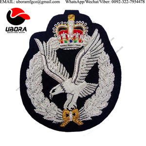 Insignia bordada a mano Infantería ligera Bordada Bullion blazer Insignia Plata - Product Image 2