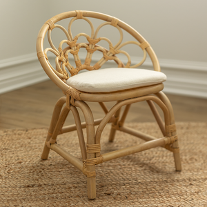<b>Flower</b> <b>Rattan</b> Kids <b>Chair</b> Baby Furniture Handcrafted Premium Quality Wicker <b>Chairs</b> Bedroom Decoration - Product Image 4