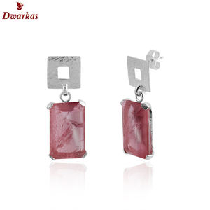 Luxury 925 <b>Sterling</b> <b>Silver</b> Drop Earring Kenya Quartz Gemstone Texture Classic <b>Stud</b> Design for Engagement Party Gift - Product Image 6