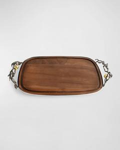 Plateau de service en bois avec poignée élégante Parfait pour les collations au thé et au café Idéal pour la table à manger de la cuisine et la décoration intérieure - Product Image 4