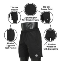 Blaze Fight Wear Short de sport pour hommes personnalisé High Street XS Taille Solide Compression Sueur Entraînement Entraînement Sports athlétiques