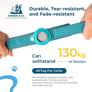 Superventas OEM ODM Smart Airtag Dog Cat Collar Anti-Lost GPS Tracker Correa ajustable Caminar al aire libre Logotipo personalizado Pedido al por mayor - Product Image 5