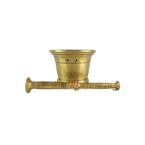 Mortero y Maja de latón de la mejor calidad y pieza única personalizada de alto precio con pieza de bajo precio y el mejor suministro de artículos pulidos - Product Image 1