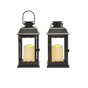 Tabletop Decoration 2 Piece Metal Galvanized <b>Lantern</b> <b>Set</b> for Home Decoration Candle <b>Lantern</b> Supplier From India - Product Image 5