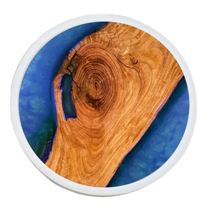 Sous-verre rond artisanal en résine époxy et bois de manguier de qualité supérieure, écologique, fabriqué en Inde par Saniya Handicraft - Product Image 2