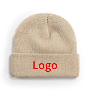 Jacquard Beanie fabricante invierno sombrero de punto al por mayor Beanie 3D bordado logotipo personalizado Cachemira bebé Beanie - Product Image 1