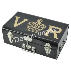 Small Medium Large Size Available Trunk Box For Storage Super Selling VR Crown Trunk Box Black/Red Color Sheet Iron-Material