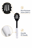 Alat Penyaji Pasta Mini Gagang PP Anti Lengket Bernuansa Alami, Alat Penyaji Pasta Mini Gagang PP Bahan Nylon