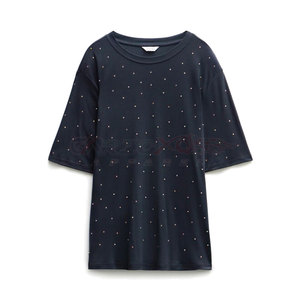 Camiseta Elegante para Mujer con Pedrería, Diseño Brillante, Algodón Suave, para Fiestas, Proveedor OEM - Product Image 1