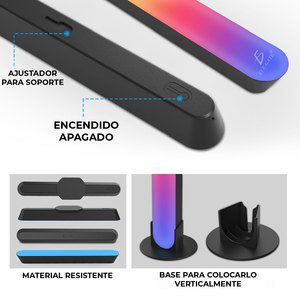 Luz Ambiental LED RGB con Bluetooth para Música, para Oficina, Cuerpo de Lámpara de Plástico, Ambiente Acogedor - Product Image 5