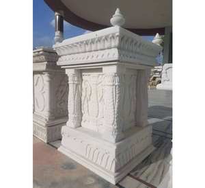 Artesanía de Templo Jain de Mármol Blanco de Alta Calidad, Tallados Intrincados, Modelo Pulido, Colección de Artes Decorativas Premium, Hecho a Mano - Product Image 1