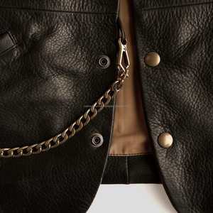 Chaleco de invierno de cuero genuino para hombre, resistente al viento, transpirable, estilo callejero, prendas de vestir exteriores, recién llegado - Product Image 4