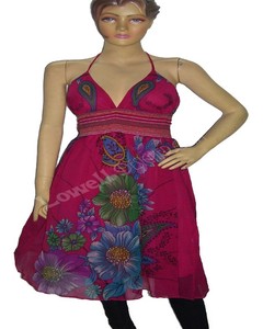 ผ้าชีฟองเนื้อผ้าฝ้ายเรยอน100% ขนาดเล็กไม่มีสายหนังผ้าชีฟองที่เป็นทางการสำหรับฤดูร้อนเป็นมิตรต่อสิ่งแวดล้อมระบายอากาศได้พิมพ์ลายด้านหน้า - Product Image 6