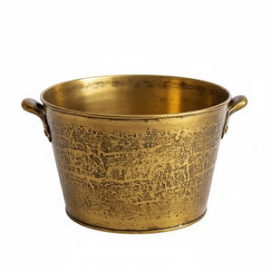 Modern Design Brass <b>Ice</b> Bucket Golden Finished WIne Cooler For Barware Parties Use Wine Chiller With <b>Ring</b> Handle - Product Image 2