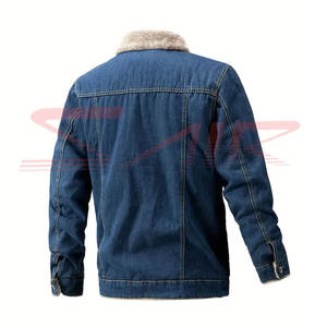 Chaqueta Vaquera de Lona Extra Grande para Hombre, Informal, Transpirable, Impermeable, con Relleno de Algodón Ecológico, Tejida, para Invierno - Product Image 2