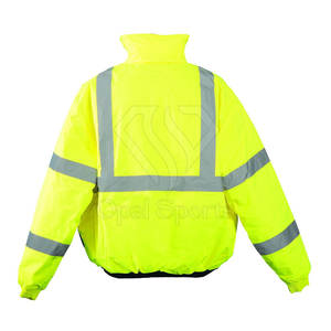Chaqueta DE SEGURIDAD reflectante de alta visibilidad Diseño impermeable y a prueba de viento con tiras de alta visibilidad Soporte de logotipo personalizable - Product Image 3