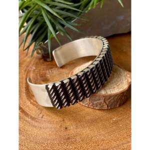 Leander Tahe Men's Sterling <b>Silver</b> Fashion <b>Cuff</b> <b>Bracelet</b> - Product Image 3