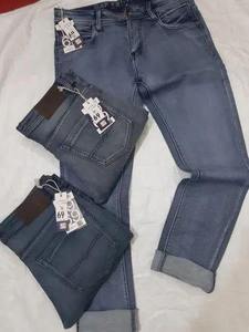 Jeans de Pierna Recta Holgados Casuales Lavados Vintage de Estilo Urbano Ecológicos de Color Sólido de Algodón Desgastado Personalizados 2025 - Product Image 4