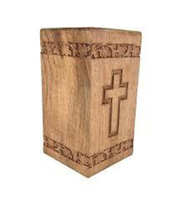 Urnas de madera hechas a mano para cremación, urnas funerarias decorativas para hombre y mujer a bajo precio - Product Image 1