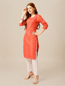 Broderie complexe travail dames costume de mariage entièrement cousu rayonne coton magique Slub Kurti indien pakistanais robe mode - Product Image 3