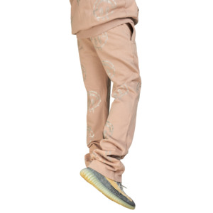 Pantalones de chándal apilados para hombre personalizados OEM, pantalones casuales de verano, diseño apilable para un ajuste cómodo - Product Image 3