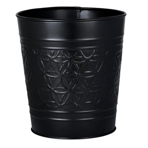 Cubo de basura de Metal abierto con acabado de cobre para el hogar, cubo de basura duradero para oficina, cubo de basura de baño con grabado Floral para Cocina - Product Image 2