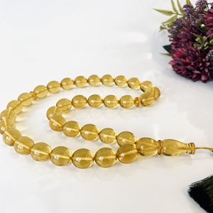 Tasbih de Ámbar Báltico Natural, Cuentas de Oliva Amarillas, Regalo de Ramadán - Product Image 5