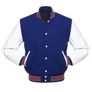 Chaqueta universitaria duradera de cuero de lana para hombre: alta calidad, cómoda y perfecta para el uso diario y la comodidad atlética - Product Image 3