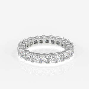 <b>Cushion</b> Cut Lab Grown Diamond Eternity Band 18K Gold <b>Ring</b> Premium Diamond <b>Rings</b> Product Category - Product Image 5