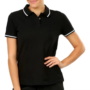 Camiseta Polo de tendencia para mujer, ropa de gimnasio para correr, cuello vuelto, camiseta Polo lisa de manga corta para mujer de talla grande para correr - Product Image 1