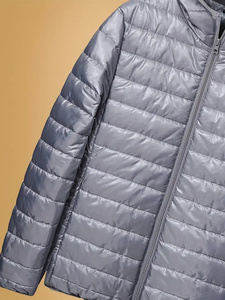 Veste d'hiver en duvet à bulles pour hommes de haute qualité très vendue cuir léger régulier avec décoration en fourrure chaleur extérieure - Product Image 2