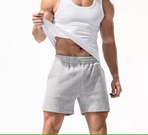 <b>Men's</b> Quick Dry Breathable Fleece Cotton Jogger <b>Sweat</b> <b>Shorts</b> Custom Logo Mid Waist Solid Pattern <b>for</b> Sports Gym Workouts - Product Image 3