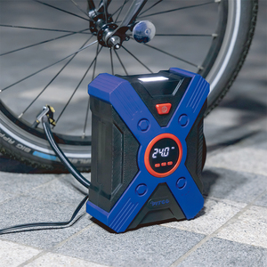 Compresseur d'air numérique portable 12V à <span class=keywords><strong>gonflage</strong></span> rapide avec écran LED, embout <span class=keywords><strong>de</strong></span> <span class=keywords><strong>gonflage</strong></span> à levier, cordon d'alimentation long et trois pompes <span class=keywords><strong>de</strong></span> <span class=keywords><strong>gonflage</strong></span> pour voiture - Product Image 3